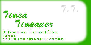 timea timpauer business card